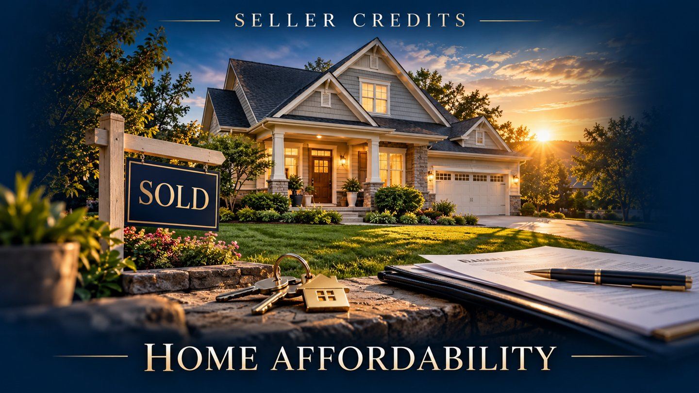 A home and keys illustrating seller credits and home affordability