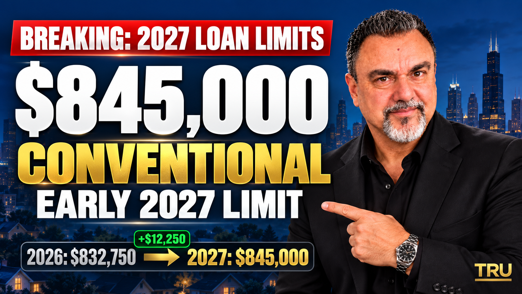Breaking: 2027 loan limits, $845,000 conventional early 2027 limit, Dan Frio