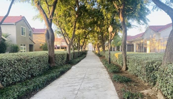 Home Walking path in the Los Paseos neighborhood of Rancho Santa Margarita, California.