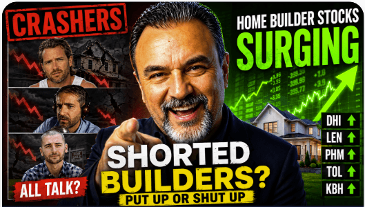 Housing crashers versus surging homebuilder stocks