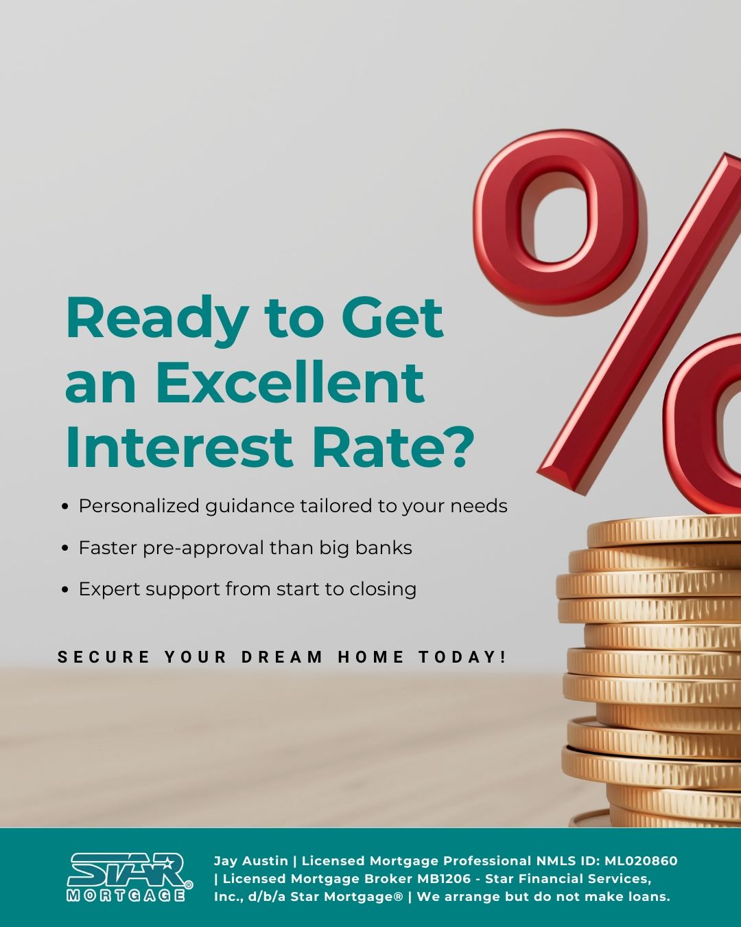 At Star Mortgage you can pick the Interest Rate you like best!