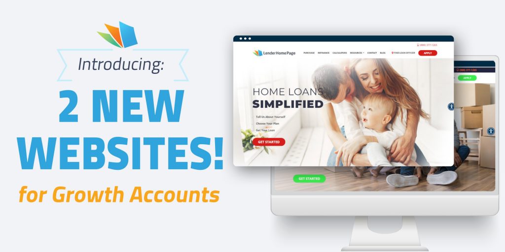 2 new mortgage website templates from Lenderhomepage